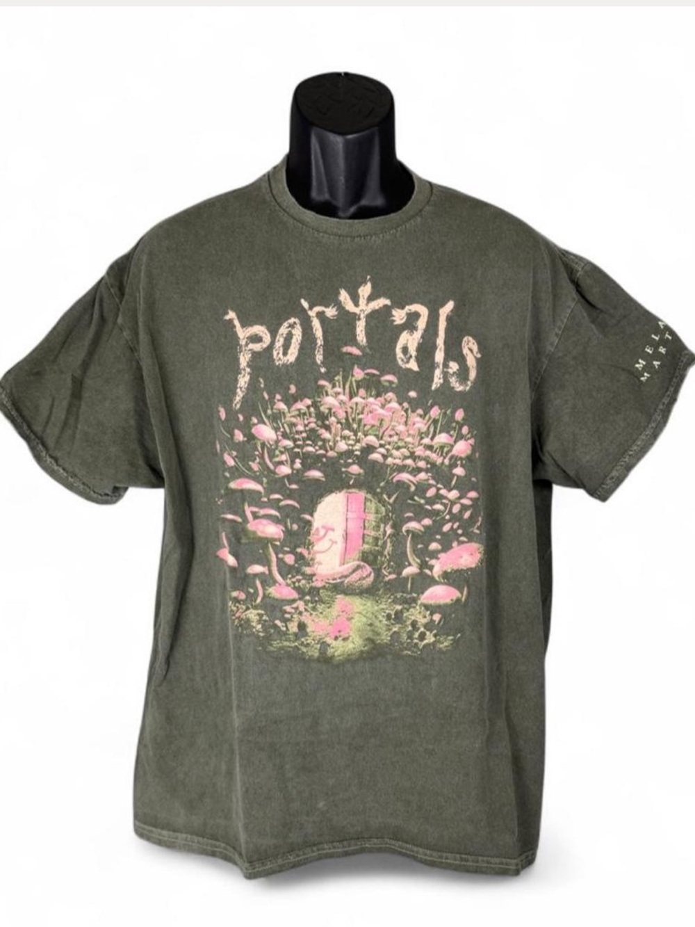 Melanie Martinez Portals Shirt XL Mushroom Door Tour Graphic Tee Forest Green